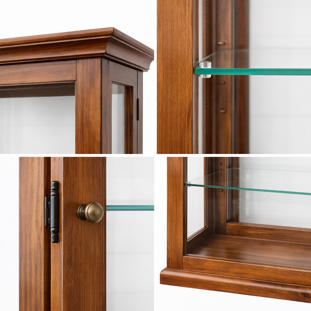 Hampton Glass Display Cabinet -Solid Timber Frame