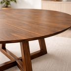 Hunter Round Dining Table -Solid Timber Look