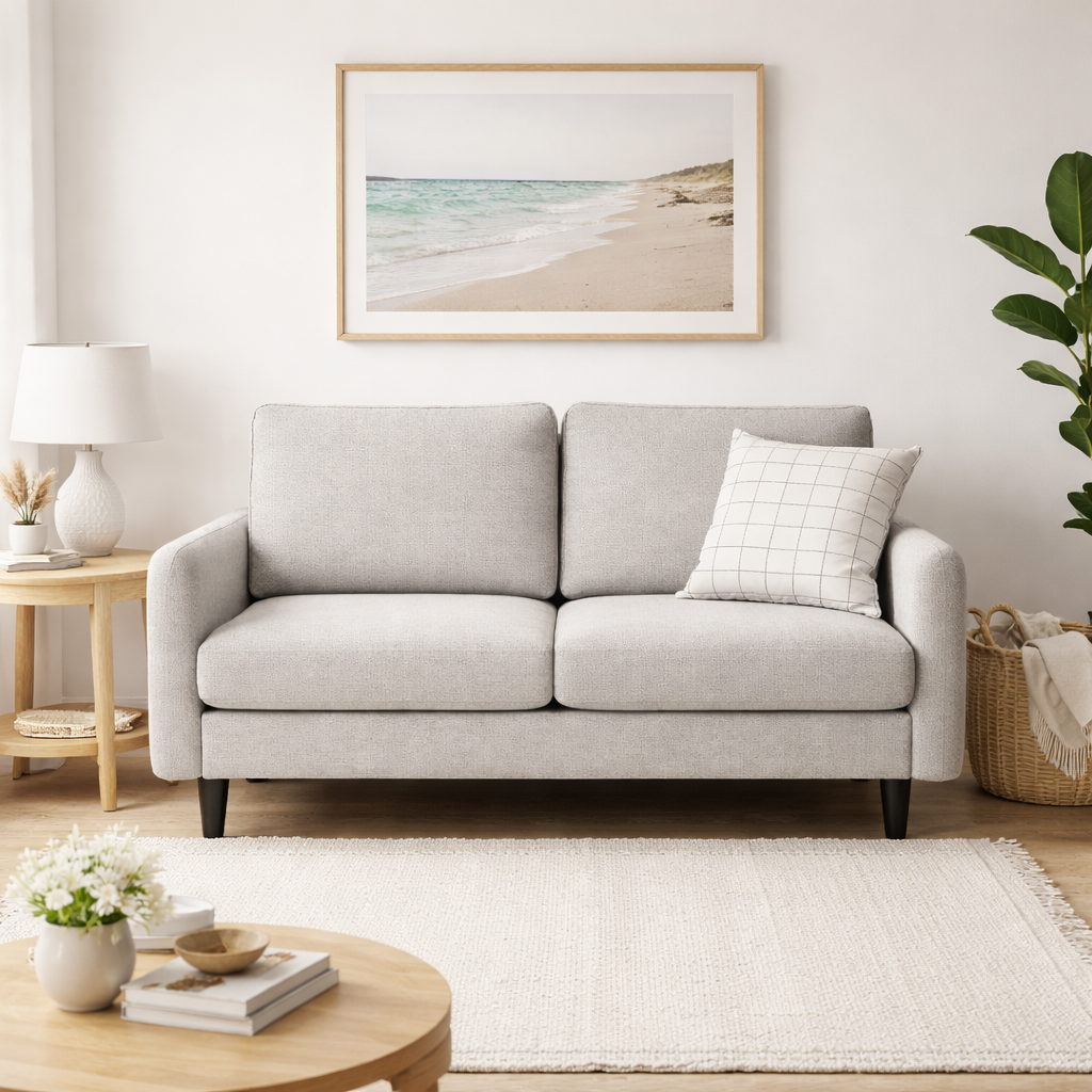 Trend Fabric Sofa -2 Seater Light Grey