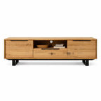 Southport 1800mm TV Unit -Natural Wood Entertainment Console with Storage