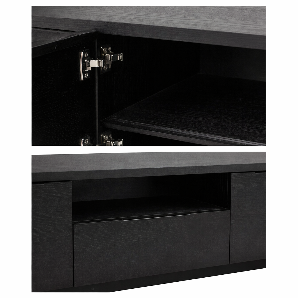 SOHO TV Unit -Modern Black Entertainment Console
