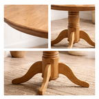 Mackey Round Dining Table -Natural Wood Finish