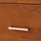 New York Solid Wood Bedside Table -Warm Timber Finish