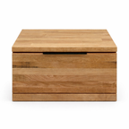 La Mont Lamp Table -Solid Wood Side Table with Storage