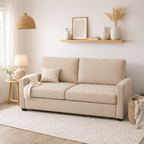Zoe Sofa Bed with Pull-Out Double Mattress -Beige
